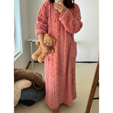 Winter Coral Velvet Home Clothes