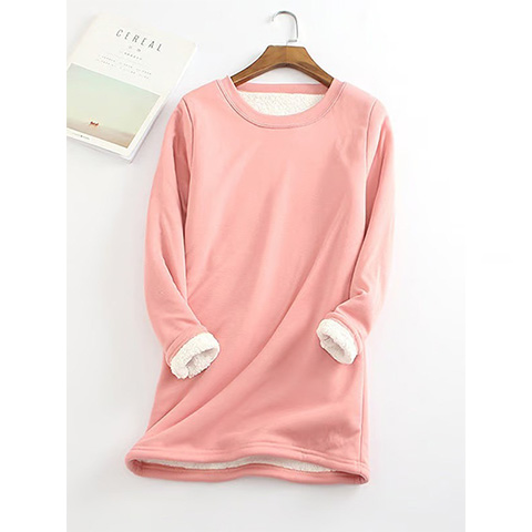 🔥 Last Day - 49% OFF ❄ Women‘s NEW Casual Cotton Round Neck Solid Sweatshirt🙋‍♀️