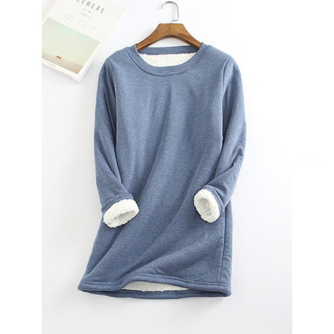 🔥 Last Day - 49% OFF ❄ Women‘s NEW Casual Cotton Round Neck Solid Sweatshirt🙋‍♀️