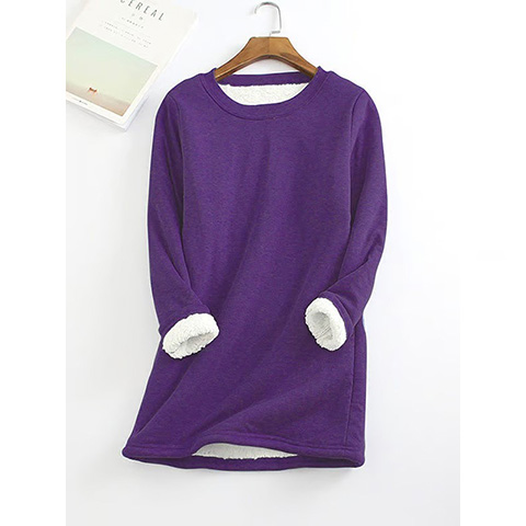 🔥 Last Day - 49% OFF ❄ Women‘s NEW Casual Cotton Round Neck Solid Sweatshirt🙋‍♀️