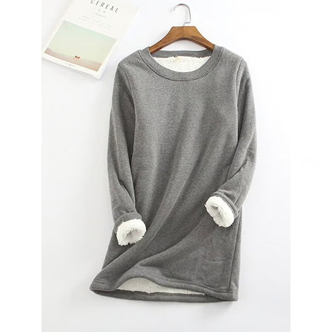 🔥 Last Day - 49% OFF ❄ Women‘s NEW Casual Cotton Round Neck Solid Sweatshirt🙋‍♀️