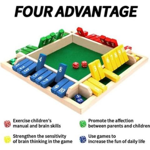 FUNNY FAMILY GAMES-Shut The Box Board Game🎲