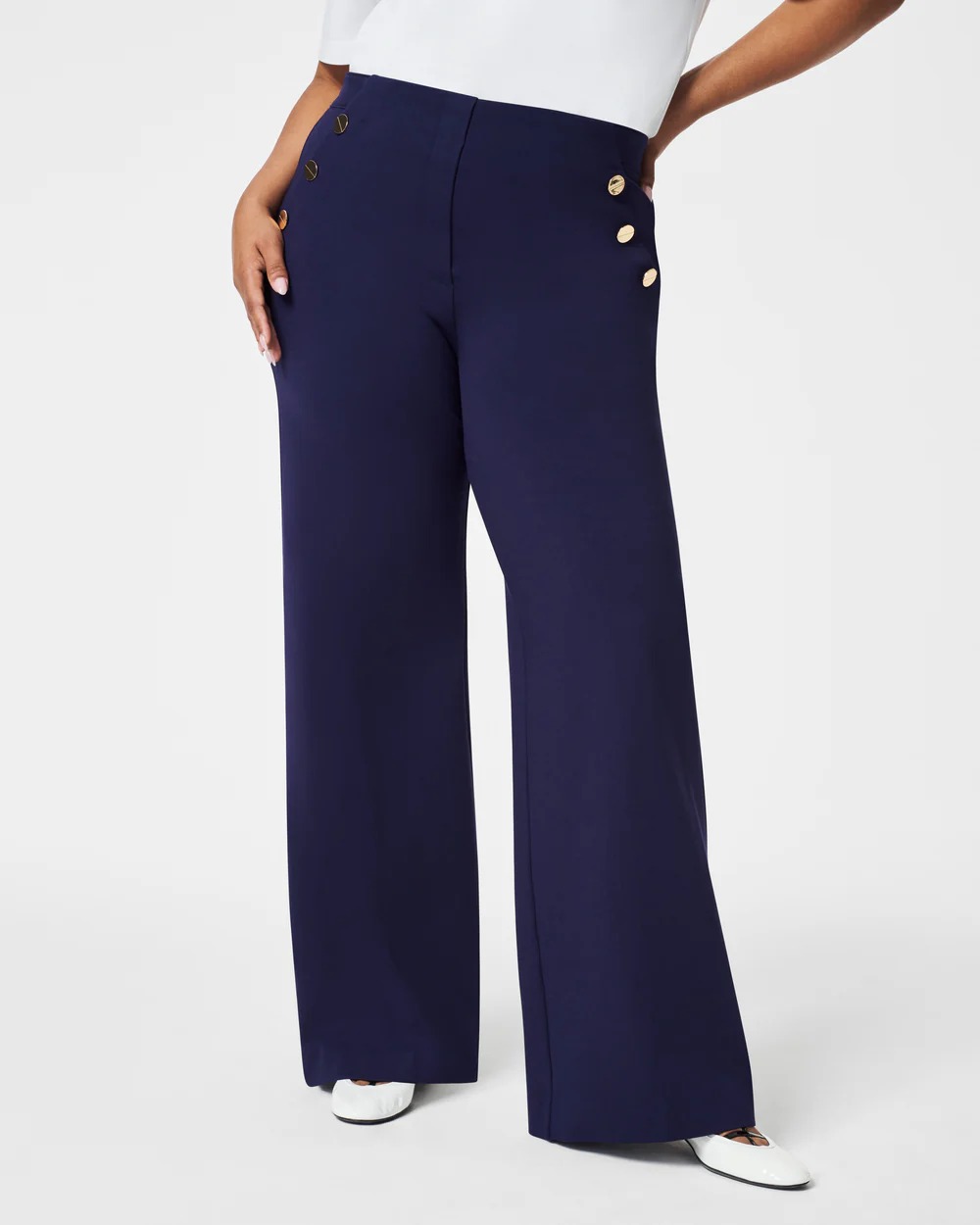 👖Tummy Control Button Wide Leg Pants ⭐