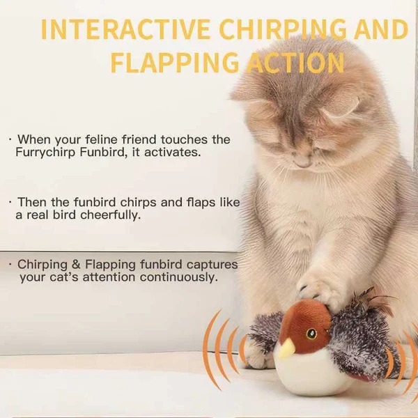 🔥 Last Day Sale 50% Off ⏰ Interactive Chirping Bird Cat Toy 🐧