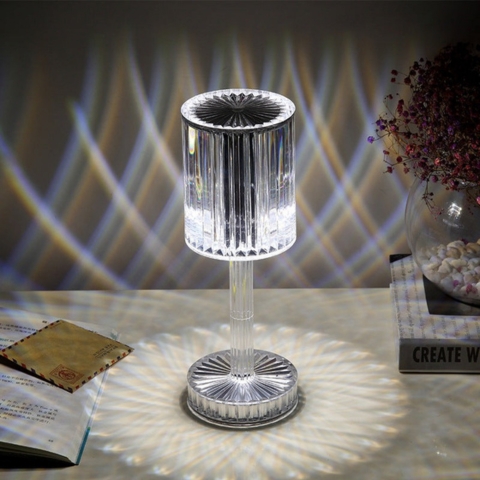 Crystal Diamond Table Lamp with Touch Control