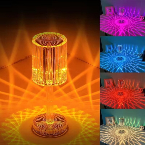 Crystal Diamond Table Lamp with Touch Control