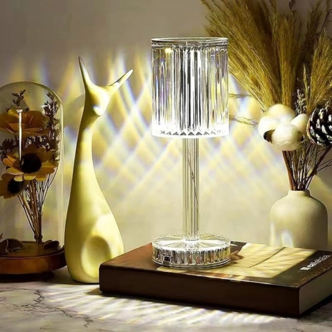 Crystal Diamond Table Lamp with Touch Control