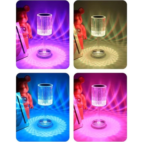 Crystal Diamond Table Lamp with Touch Control