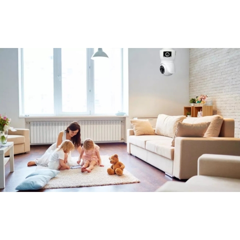 1080P Dual Lens E27 WiFi Security Camera with AI Alerts and App Control