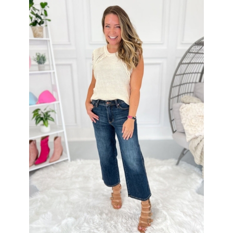 Fearless - Judy Blue Tummy Control Cropped Jeans