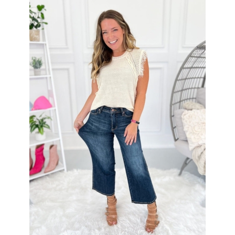 Fearless - Judy Blue Tummy Control Cropped Jeans