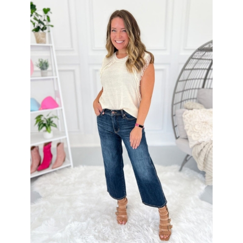 Fearless - Judy Blue Tummy Control Cropped Jeans