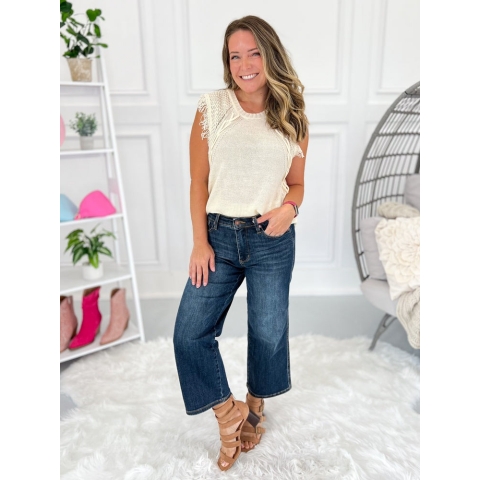 Fearless - Judy Blue Tummy Control Cropped Jeans