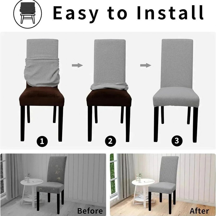 Modern Waterproof Stretch Dining Chair Covers