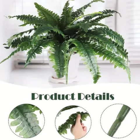 UV Resistant Lifelike Artificial Boston Fern