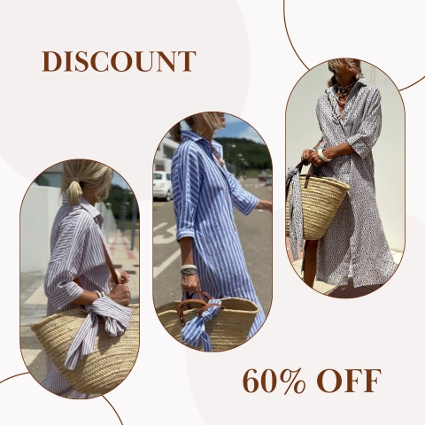 🔥Hot Sale 48% OFF✨Classic Striped Lace-Up Shirt Dress