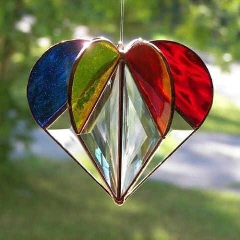 LAST DAY PROMOTION😍Stained Heart-shaped Suncatcher