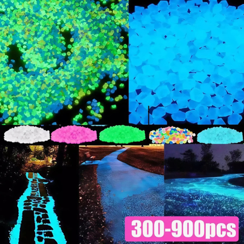 🌟300/600/900 Pcs Multicolor Glow - Outdoor Luminous Stones