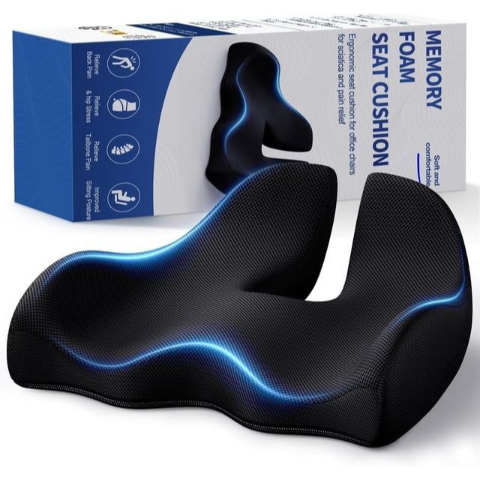 ⏰ Today Only – 49% OFF 🎁 Ergonomic Memory Foam Seat Cushion