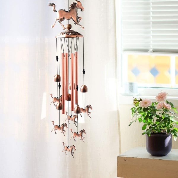 🎁Pure Hand-Made Copper Horse Wind Chimes