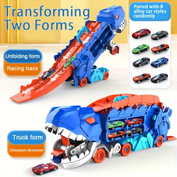 🔥FASH SALE🔥Transport Dinosaur Truck with Foldable Sliding 04 🚗