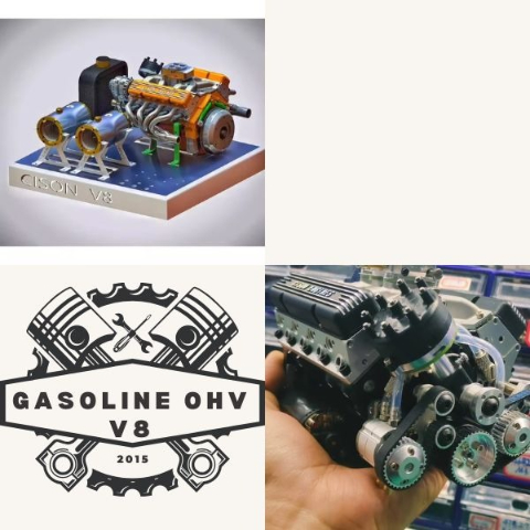 🔥BLACK FRIDAY BLOWOUT: Save 49%-Gasoline OHV V8 Small-block Engine Model Kits