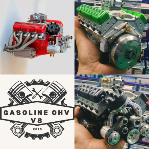 🔥BLACK FRIDAY BLOWOUT: Save 49%-Gasoline OHV V8 Small-block Engine Model Kits