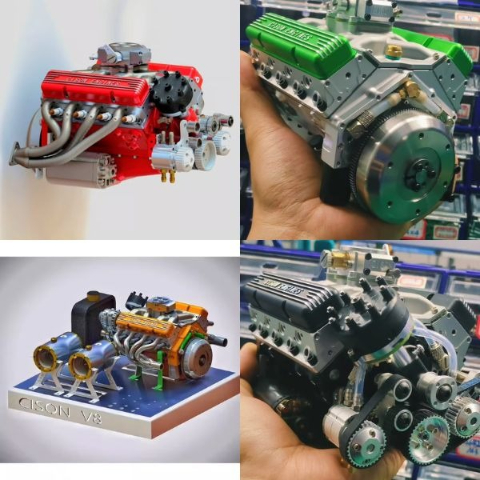 🔥BLACK FRIDAY BLOWOUT: Save 49%-Gasoline OHV V8 Small-block Engine Model Kits