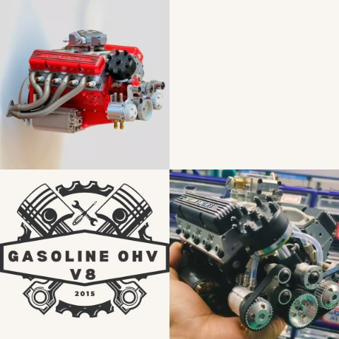 🔥BLACK FRIDAY BLOWOUT: Save 49%-Gasoline OHV V8 Small-block Engine Model Kits