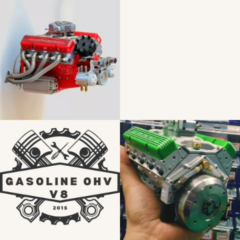 🔥BLACK FRIDAY BLOWOUT: Save 49%-Gasoline OHV V8 Small-block Engine Model Kits