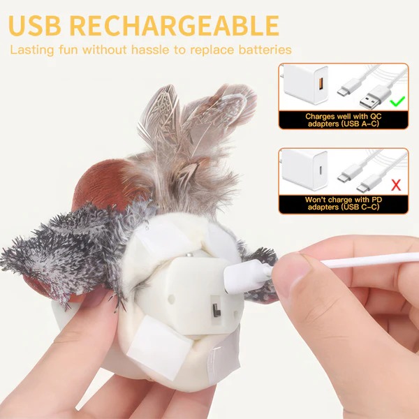 🔥 Last Day Sale 50% Off ⏰ Interactive Chirping Bird Cat Toy 🐧