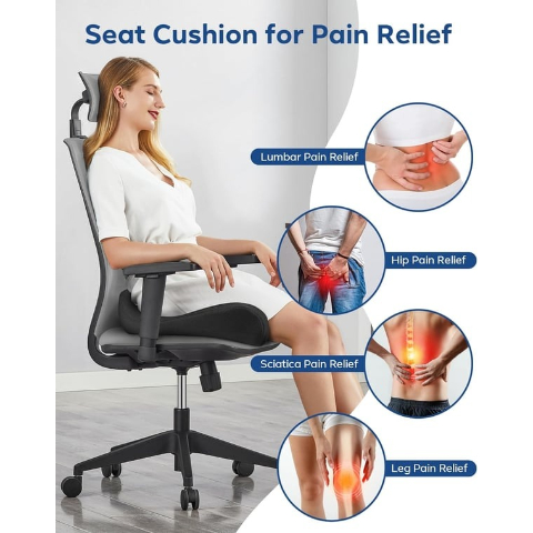⏰ Today Only – 49% OFF 🎁 Ergonomic Memory Foam Seat Cushion