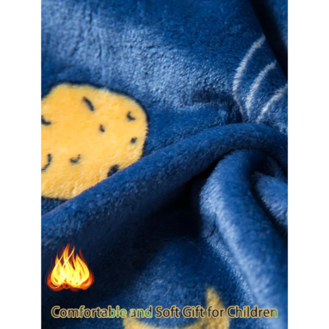 Kids Bathrobe Boys Girls Hoodie Robe Space-Themed Sleepwear Toddler Soft Pajamas
