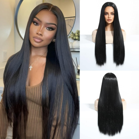 🌟 Sleek & Straight Heat-Resistant Wig – Soft Touch, Easy Style, Instant Glam ✨