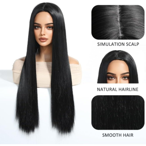 🌟 Sleek & Straight Heat-Resistant Wig – Soft Touch, Easy Style, Instant Glam ✨