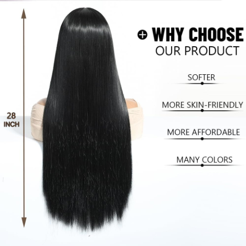 🌟 Sleek & Straight Heat-Resistant Wig – Soft Touch, Easy Style, Instant Glam ✨