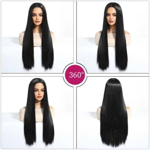 🌟 Sleek & Straight Heat-Resistant Wig – Soft Touch, Easy Style, Instant Glam ✨