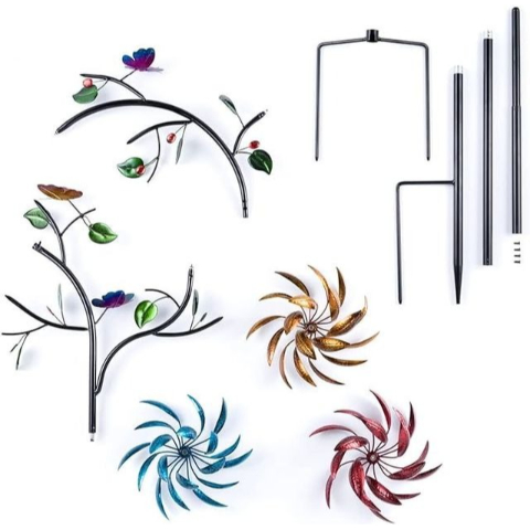 🔥60% OFF - Beautiful Summer Multi Colored Flowers Wind Spinner