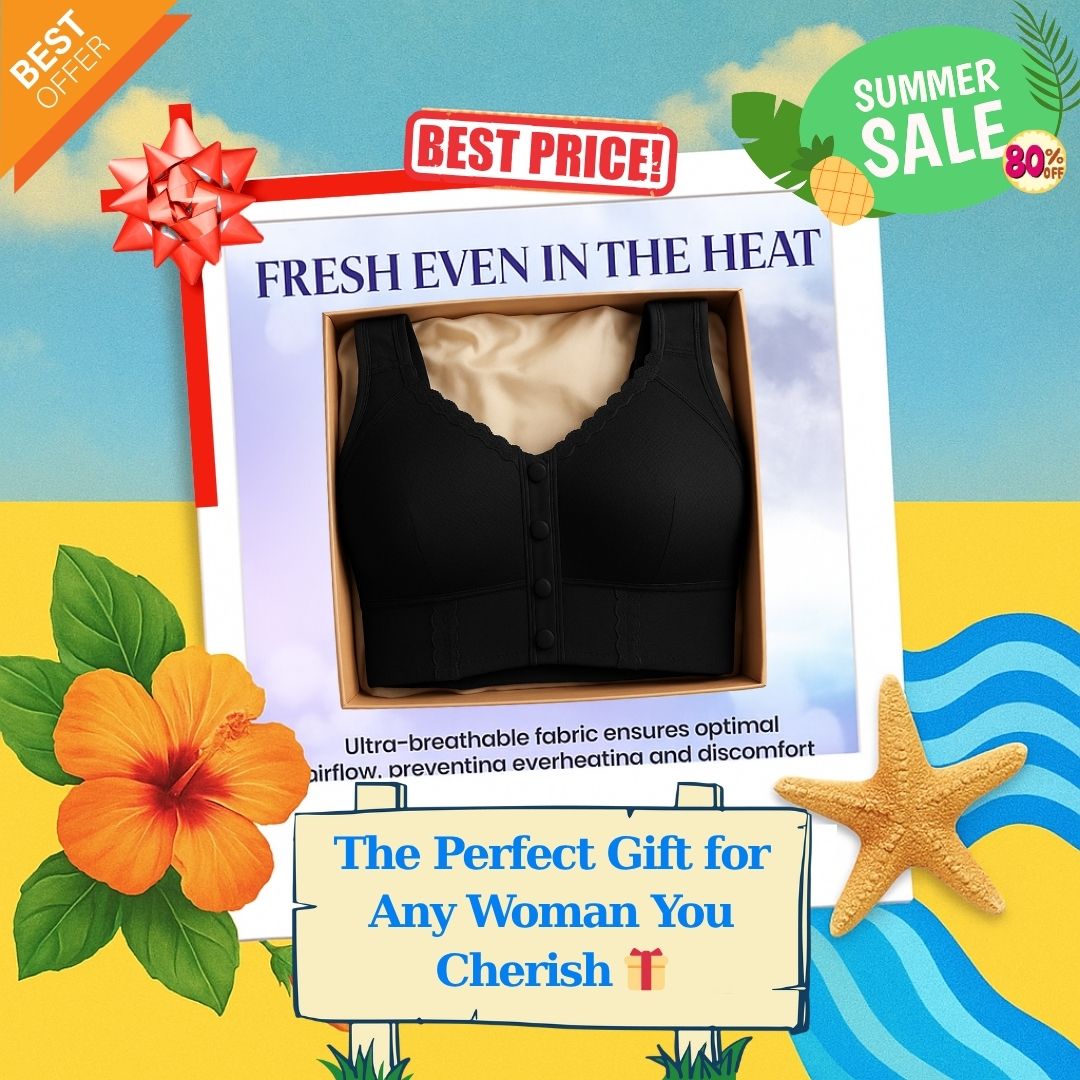 [80% OFF] 🎁 Summer Special 2025 🌞 Upgraded Front-Closure Breathable Bra for Seniors – A Meaningful Gift for the Women You Love 💞