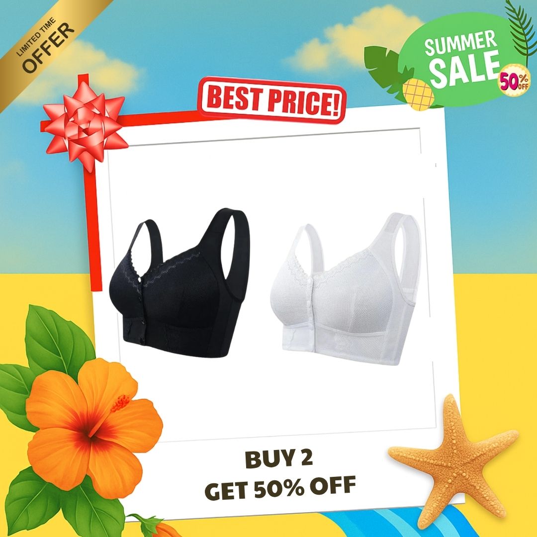 [80% OFF] 🎁 Summer Special 2025 🌞 Upgraded Front-Closure Breathable Bra for Seniors – A Meaningful Gift for the Women You Love 💞