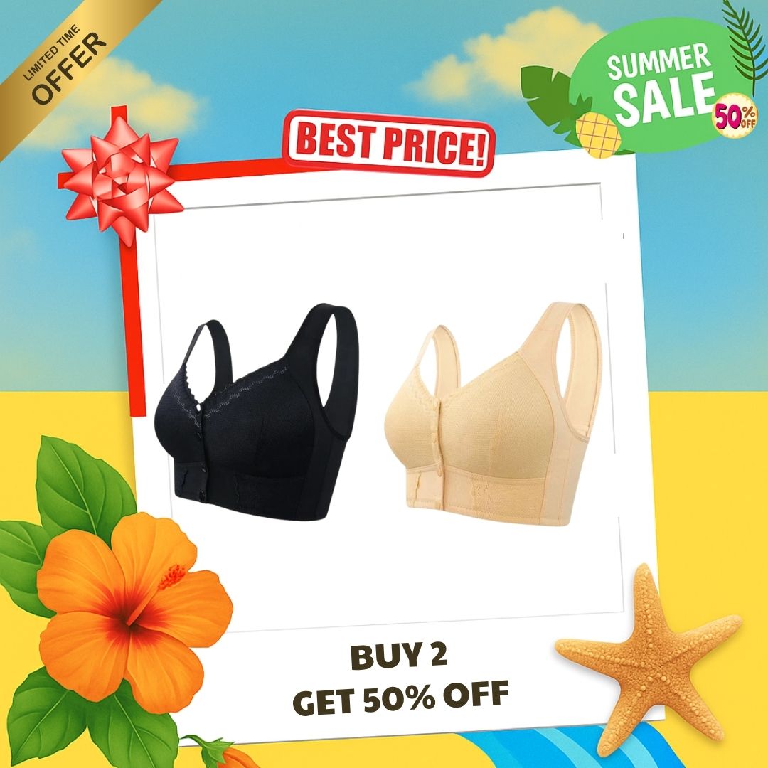 [80% OFF] 🎁 Summer Special 2025 🌞 Upgraded Front-Closure Breathable Bra for Seniors – A Meaningful Gift for the Women You Love 💞