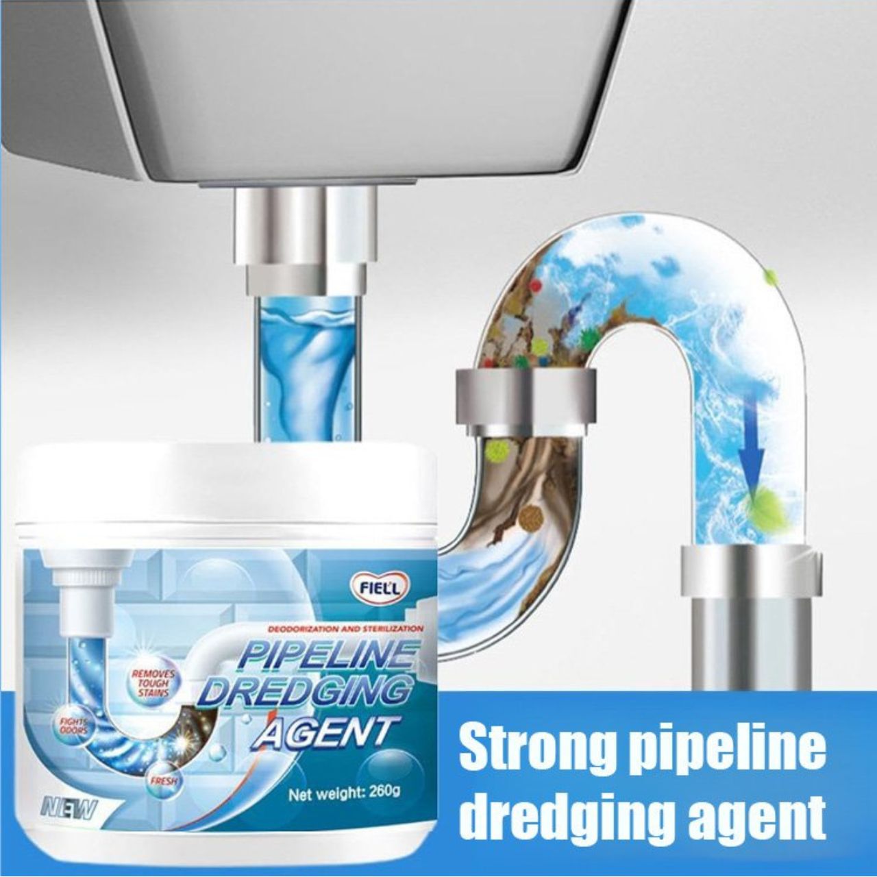Instant Pipe & Drain Declogger - Dissolves Clogs in Seconds!