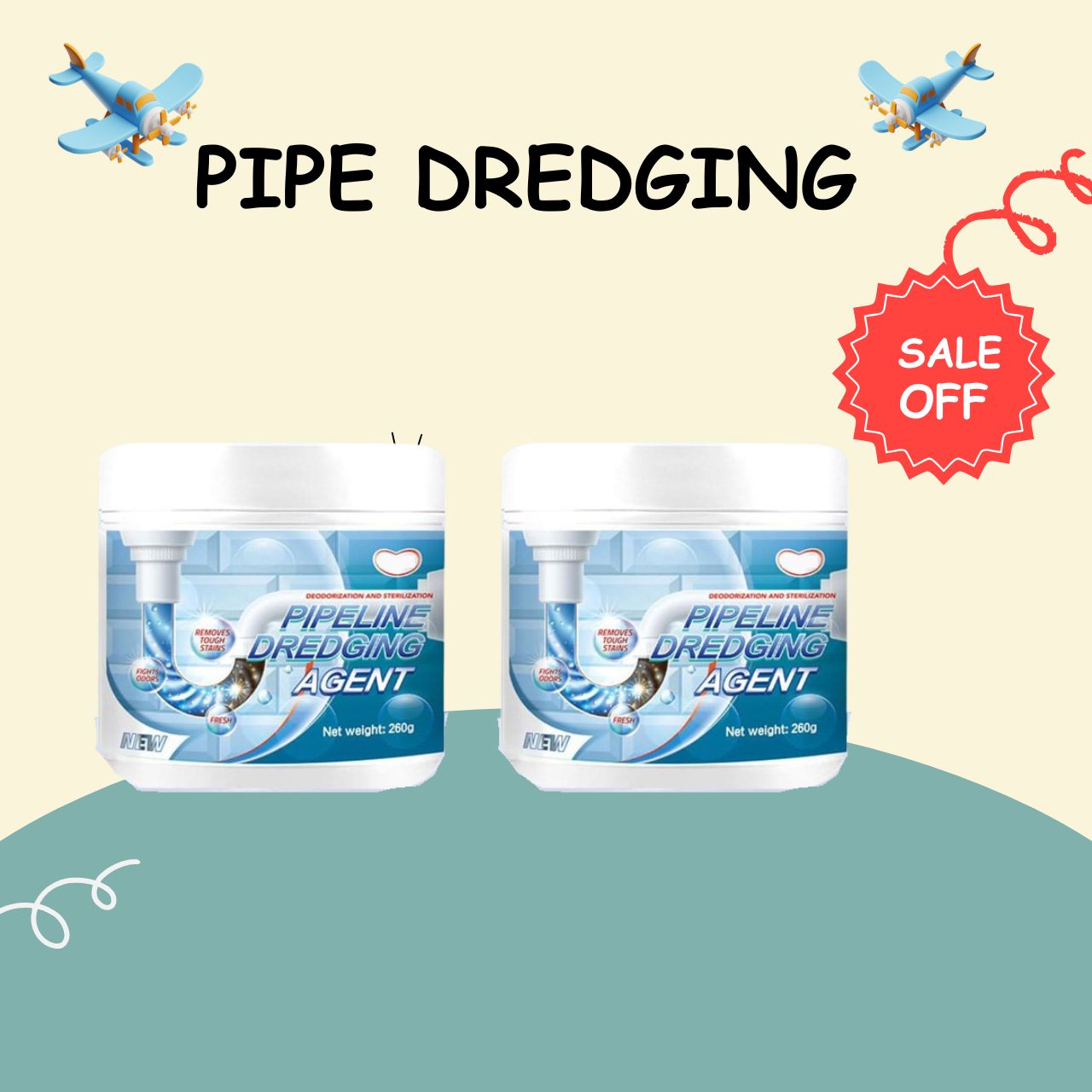 Instant Pipe & Drain Declogger - Dissolves Clogs in Seconds!