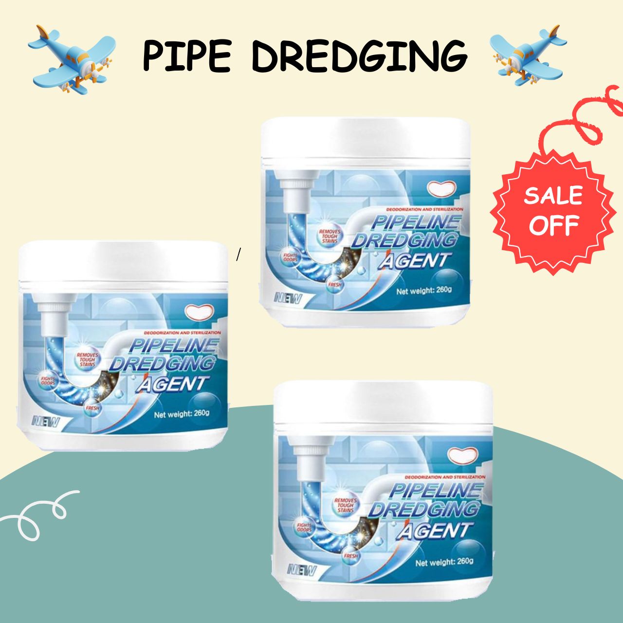 Instant Pipe & Drain Declogger - Dissolves Clogs in Seconds!