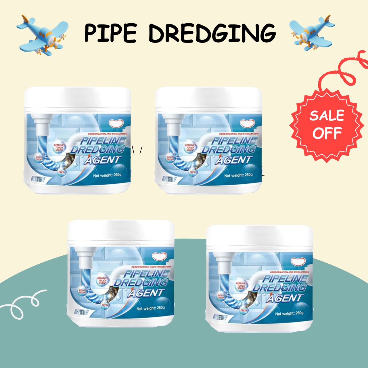 Instant Pipe & Drain Declogger - Dissolves Clogs in Seconds!
