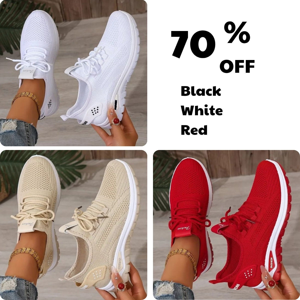 💥Hot Special Discount 70% OFF💥 Women's Lightweight Casual Sneakers, Ultra Soft Sole, Breathable, Comfortable When Walking