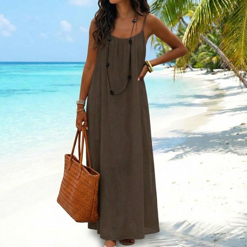 🔥Last Day Discount 49% Off👗Women's Solid Color Cami Lounge Dress