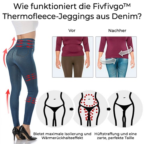 🔥Last Day SALE 49% OFF🔥Fivfivgo™ Thermofleece - Jeggings aus Denim