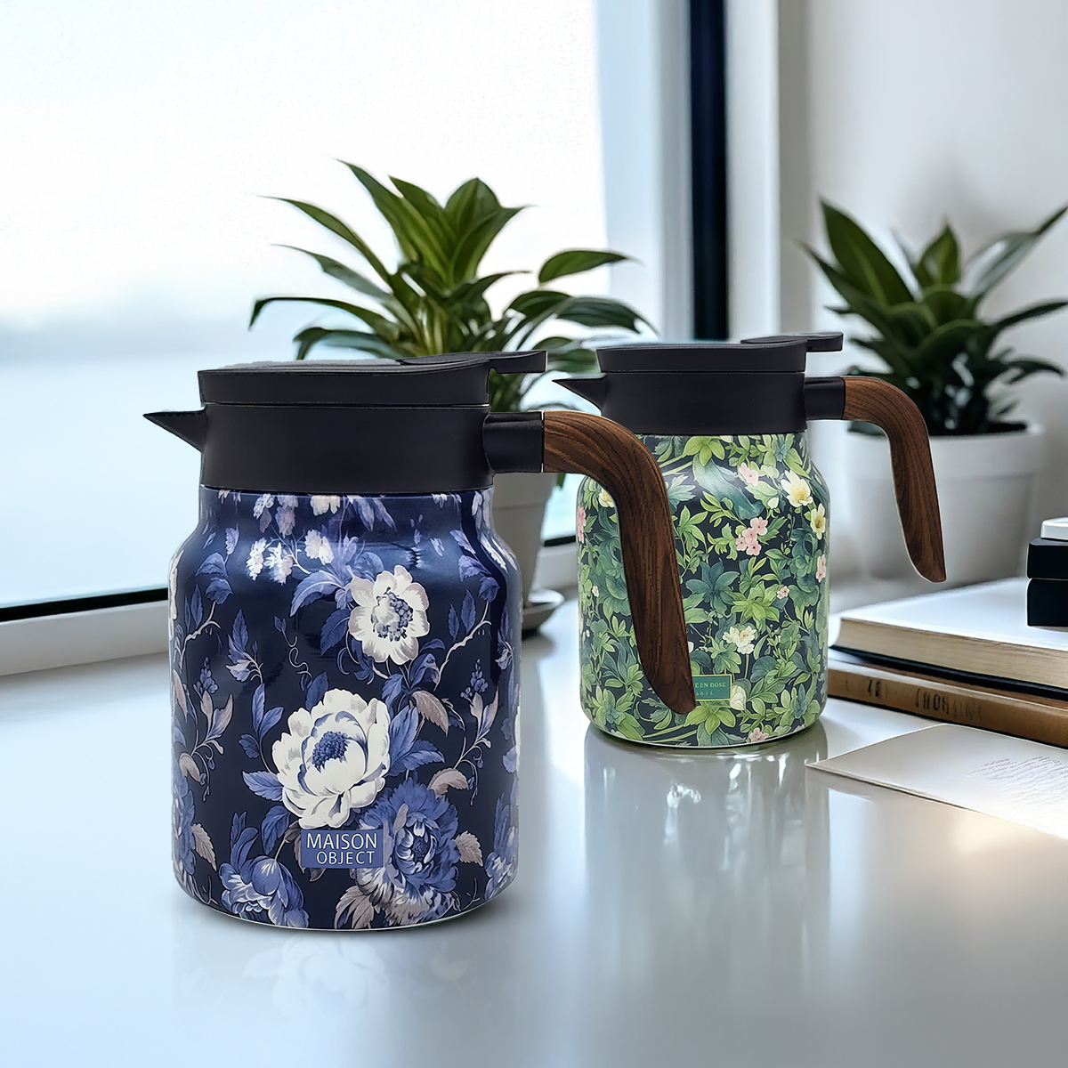 🔥HOT SALE 49%🔥Vintage Floral Pattern Tea Thermos – Built-In Infuser