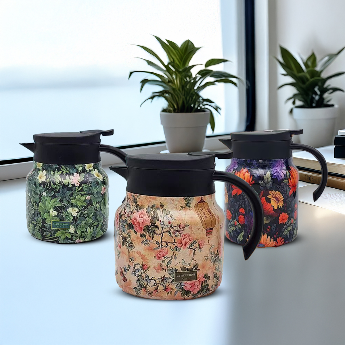 🔥HOT SALE 49%🔥Vintage Floral Pattern Tea Thermos – Built-In Infuser